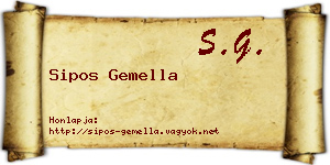Sipos Gemella névjegykártya